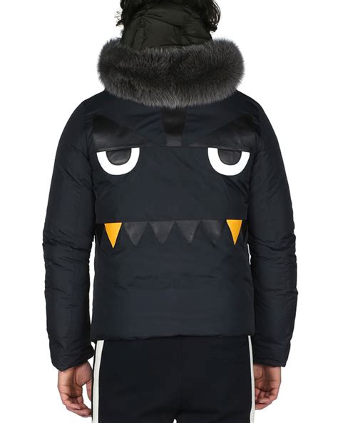 fendi reversible monster down ski jacket|FENDI Reversible hooded jacquard down ski jacket .